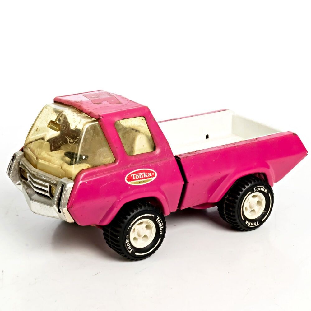 Vintage 1970’s TONKA Pressed Steel Pink Pick-Up Truck 8.5 inch